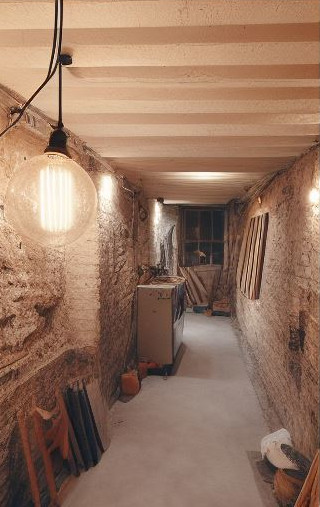 A cellar being renovated