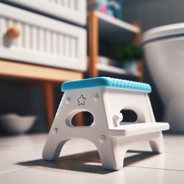 Child booster step in bathroom
