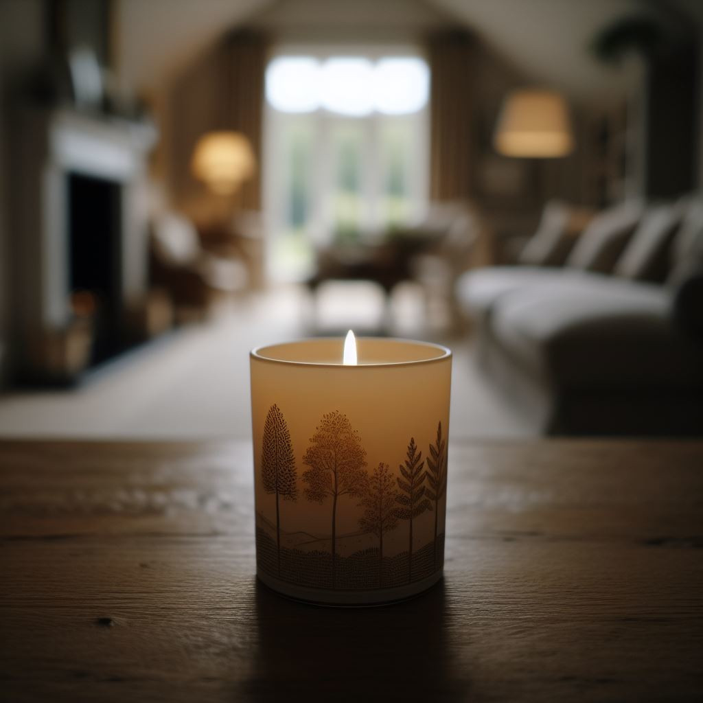 A scented candle on table
