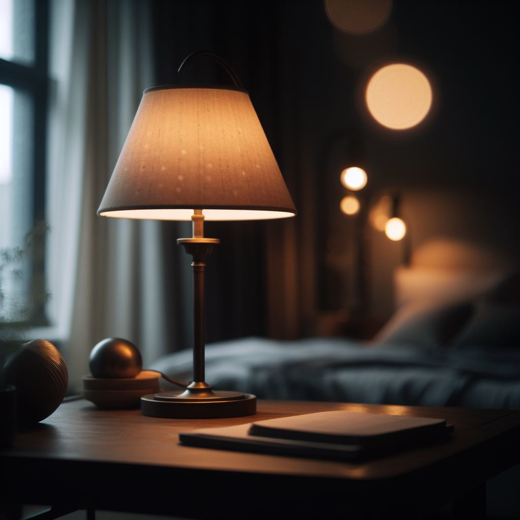 Table lamp with soft lighting